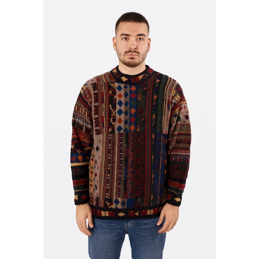 Vintage Rare Coogi Men Sweater Medium Muticolored - Pure Wool Made in Australia